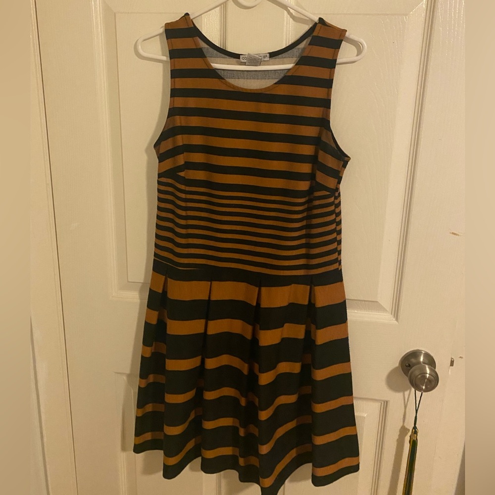 Brown and black dress